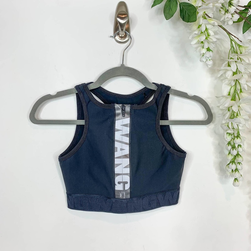 ALEXANDER WANG x H&M racerback sports bra black silver activewear
